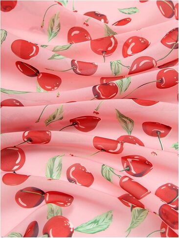 Wdirara Women's Cherry Graphic Print Dickrf Bandana Bandana Bandana Tleeping Head Wraps in Kuwait