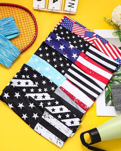 Vinsot 12 Pcs Sports Headbands for Men Women Breathable Mesh Design Mens Headband Sweatbands Unisex Non Slip Hairband for Workout Fitness Yoga Running Cycling in Saudi Arabia