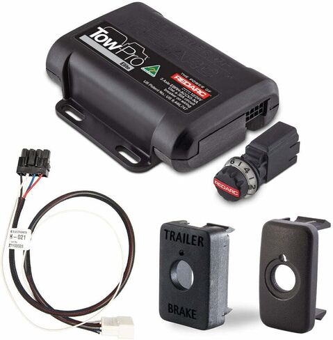 REDARC Tow-Pro Elite Trailer Brake Controller Kit – Dual Braking Modes, Sway Control – 12/24V – Plug & Play for Land Cruiser, Sequoia, 4Runner, Early Tundra & Tacoma with Universal Mount & Wiring in Kuwait