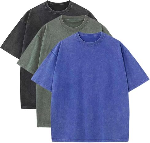 3 Pcs Oversized T shirts for Women Casual Vintage Baggy Boxy Short Sleeve Cotton Tee Shirts Loose Fitting Tops in Saudi Arabia