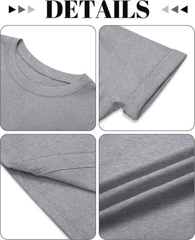 Huukeay 3 Pack Women's Cotton T Shirts Casual Short Sleeve Tunic Tops Crewneck Summer Loose Fit Plain Basic Tee in Saudi Arabia