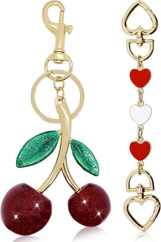 BIHRTC Cherry Bag Charm Bag Extender Chain Strap Replacement Accessories Bag Charms for Purses Bags Handbags in Saudi Arabia