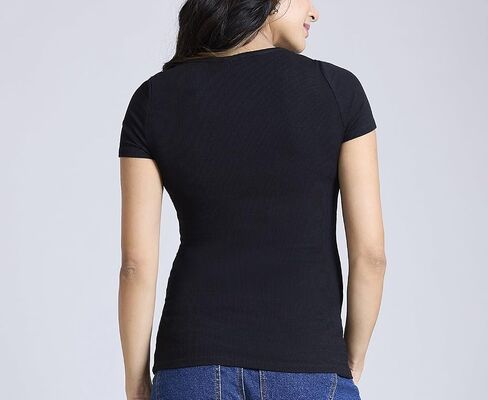 Motherhood Maternity Women's Square Neck Rib Knit Short Sleeve Pregnancy Top in Saudi Arabia