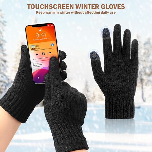 Premillow Winter Hat Beanie Scarf Touchscreen Gloves Set for Men/Women, Skull Cap Gloves Neck Warmer Set with Fleece Lined in Saudi Arabia