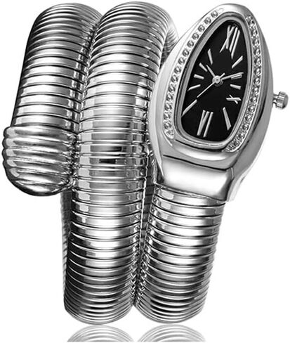 Snake Shape Bangle Watches - Unique Design Snake Shaped Dress Watch for Women in Saudi Arabia