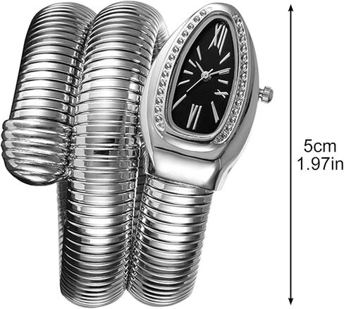 Snake Shape Bangle Watches - Unique Design Snake Shaped Dress Watch for Women in Saudi Arabia