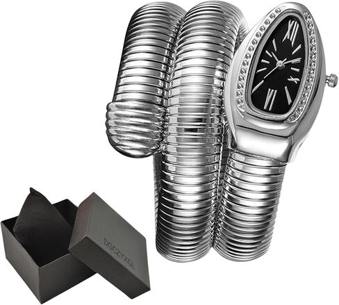 Snake Shape Bangle Watches - Unique Design Snake Shaped Dress Watch for Women in Saudi Arabia
