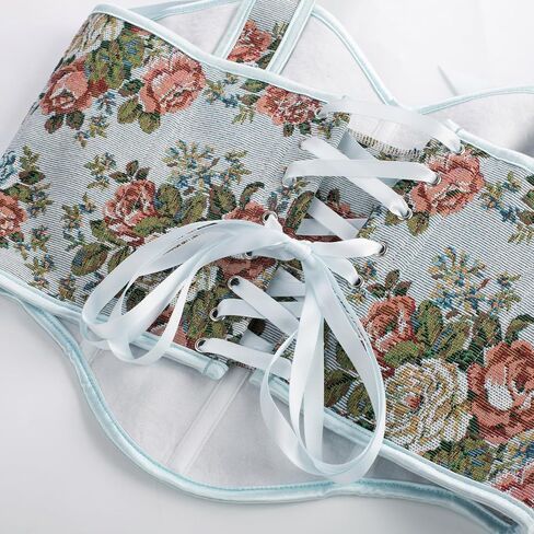 Scarlet Darkness Corset Tops for Women Sweetheart Neckline Floral Corset with Zipper Size 6-18 in Saudi Arabia