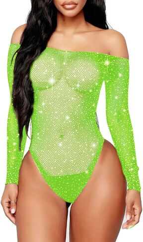 نساء مثيرة شبكة bodysuit شبكية شبكية تألق راينستون تيدي الملابس الداخلية الهالوين هدايا الزي الشرير in Kuwait