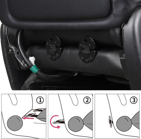 Leader Accessories 2pcs Leather Car Seat Cushions Non-Slip Black Front Seat Covers Mat Pad for Cars in Saudi Arabia