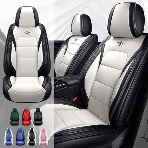 Seat Covers Full Set Custom Fit for Dodge Charger 2006-2023, Waterproof Car Seat Cover Full Set Leather Seat Covers Cushion, Automobile Interior(Black Red) in Kuwait