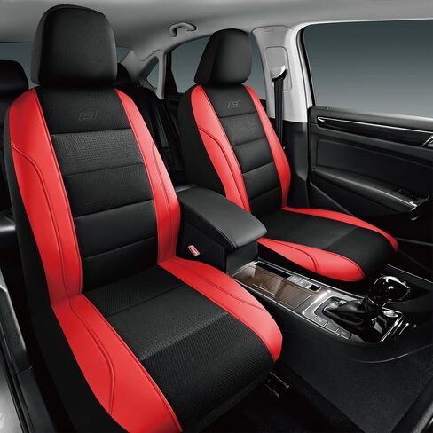 Skechers Aircooled & Memory Foam Car Seat Covers,Premium Leather with EVA Mesh Seat Covers, Front car seat Protector, Airbag Compatible, Automotive Comfort for Most Cars, Vans, Trucks, SUV,Gray in Saudi Arabia