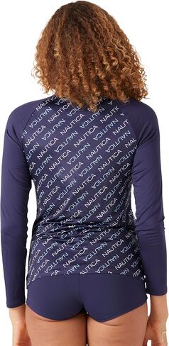 Nautica Women's Rashguard – Quick-Dry, UPF Protection, Swim Shirt, Pool, Beach, Hiking, Yoga, Volleyball in Saudi Arabia