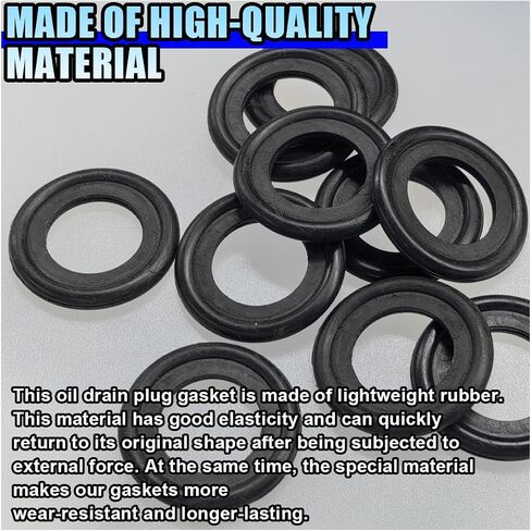 10pcs زيت زيت بوست حشية ، M14 سيارات المطاط ختم البديل لحشية OEM#F5TZ-6734-BA ، غسالات سحق زيت المحرك لفورد ، ميركوري ، لينكولن (M14) in Kuwait