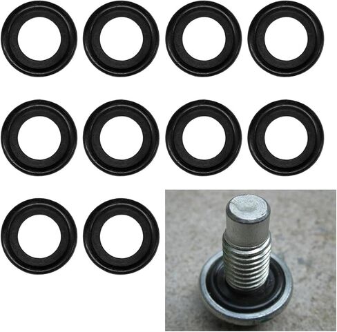 10pcs زيت زيت بوست حشية ، M14 سيارات المطاط ختم البديل لحشية OEM#F5TZ-6734-BA ، غسالات سحق زيت المحرك لفورد ، ميركوري ، لينكولن (M14) in Kuwait