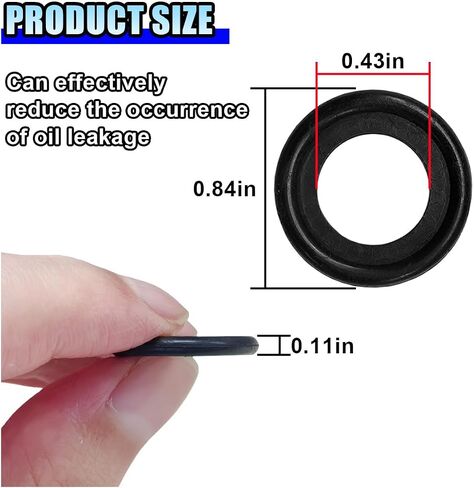 10pcs زيت زيت بوست حشية ، M14 سيارات المطاط ختم البديل لحشية OEM#F5TZ-6734-BA ، غسالات سحق زيت المحرك لفورد ، ميركوري ، لينكولن (M14) in Kuwait