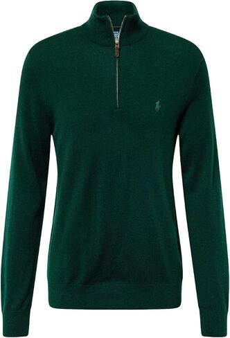POLO RALPH LAUREN Men's Quarter-Zip Wool Blend Sweater in Kuwait