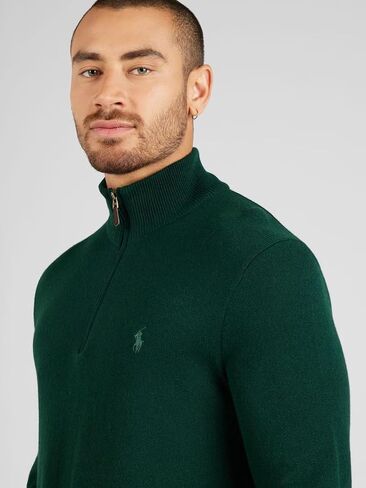 POLO RALPH LAUREN Men's Quarter-Zip Wool Blend Sweater in Kuwait