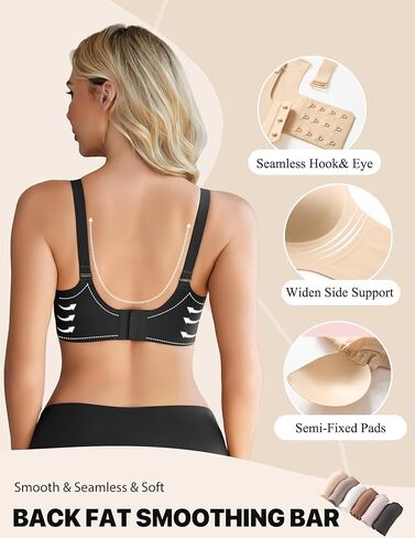 Avidlove Seamless Bras for Women Comfort Wireless Bras Full Coverage Push Up Bralette Smooth Everyday Bra Regular and Plus in Saudi Arabia