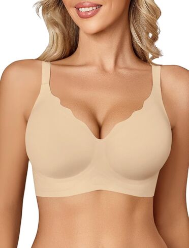 Avidlove Bras for Women No Underwire Seamless Bralettes Wireless Push Up Scalloped Full Coverage Comfortable Everyday Bra in Saudi Arabia