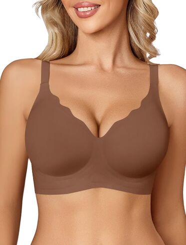 Avidlove Bras for Women No Underwire Seamless Bralettes Wireless Push Up Scalloped Full Coverage Comfortable Everyday Bra in Saudi Arabia