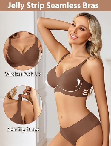 Avidlove Bras for Women No Underwire Seamless Bralettes Wireless Push Up Scalloped Full Coverage Comfortable Everyday Bra in Saudi Arabia