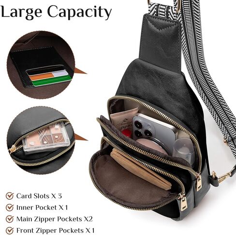 Small Leather Sling Bags for Women Fashion Crossbody Backpack Purse Sling Crossbody Bags in Kuwait