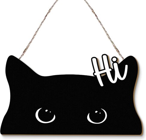 Funny Cat Sign Decor, Please Don't Let The Cat Out Front Porch Door Decor, Cat Wall Hanging Decor, Beware of Cat Signs for Home Cattery, Cat Gifts For Women, Catio Accessories, 12x6 Inch in Saudi Arabia
