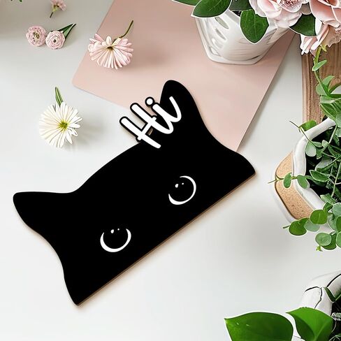Funny Cat Sign Decor, Please Don't Let The Cat Out Front Porch Door Decor, Cat Wall Hanging Decor, Beware of Cat Signs for Home Cattery, Cat Gifts For Women, Catio Accessories, 12x6 Inch in Saudi Arabia