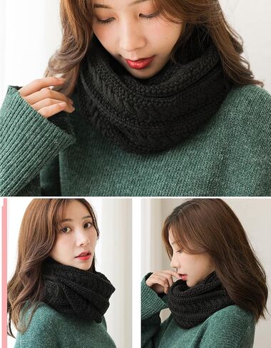 Belsen Winter Soft Unisex Chunky Knit Circle Loop Infinity Scarf Fashion Neck Warmer Scarf in Kuwait