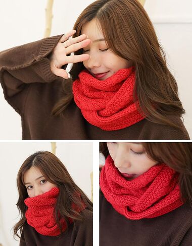 Belsen Winter Soft Unisex Chunky Knit Circle Loop Infinity Scarf Fashion Neck Warmer Scarf in Kuwait
