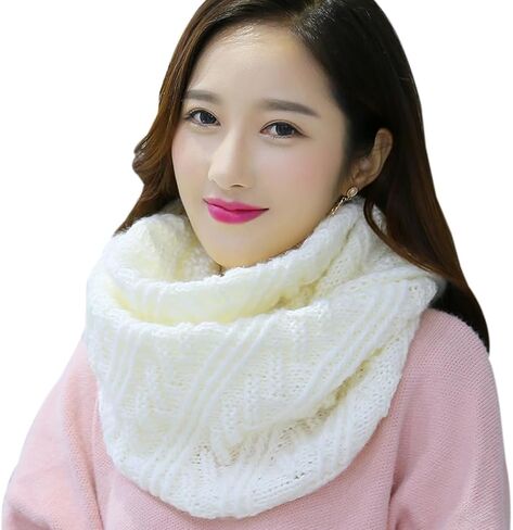 Belsen Winter Soft Unisex Chunky Knit Circle Loop Infinity Scarf Fashion Neck Warmer Scarf in Kuwait