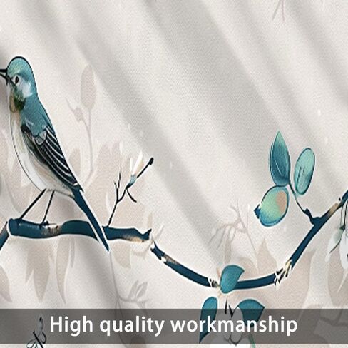 1 Panel Farmhouse Floral Bird Valance for Windows, Branch Plant Pattern Rod Pocket Valance Curtains Home Decor Window Treatment for Kitchen/Living Room, 54" X 18" in Saudi Arabia