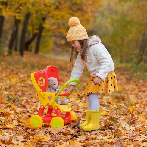 Kids Rain Boots with Easy-On Handles - Waterproof Rubber Boots for Girls & Boys, Fun Animal Patterns & Non-Slip Sole in Saudi Arabia