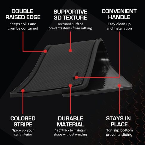 CupHolderHero Fits with Nissan Pathfinder Accessories 2013-2024 - Premium Custom Interior Non-Slip Anti Dust Cup Holder Inserts, Center Console Liner Mats, Door Pocket Liners 25pc Set (Black Trim) in Kuwait