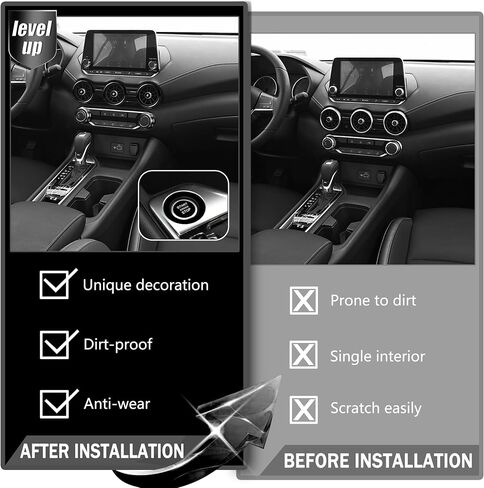 Cover Cover Cover Control Control Control Cover for Nissan Sentra 14th Gen 2025 2024 2020-2023 Volume Tune Air Vent Vent Ring Ring Cover Engine Start Button Accessories ، 12 pcs (Red) in Kuwait