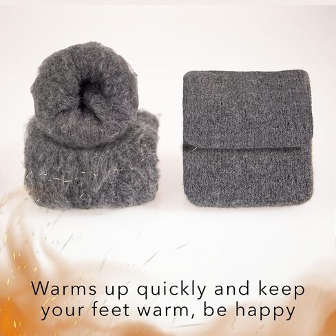 Unisex Thermal Socks - Warm Winter Socks for Men & Women, Black, White, Ecru, Sizes 6-9 & 9-12 - Boot & Ski Socks in Kuwait