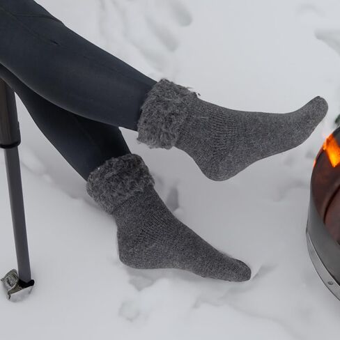 Unisex Thermal Socks - Warm Winter Socks for Men & Women, Black, White, Ecru, Sizes 6-9 & 9-12 - Boot & Ski Socks in Kuwait