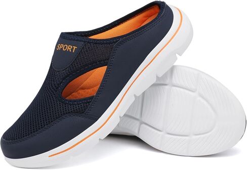 Men's Slip On Mules Womens Lightweight Open Back Shoes Comfort Walking Shoes Breathable Slippers Closed Toe Slides in Saudi Arabia