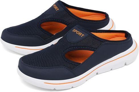 Men's Slip On Mules Womens Lightweight Open Back Shoes Comfort Walking Shoes Breathable Slippers Closed Toe Slides in Saudi Arabia