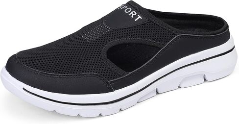 Men's Slip On Mules Womens Lightweight Open Back Shoes Comfort Walking Shoes Breathable Slippers Closed Toe Slides in Saudi Arabia