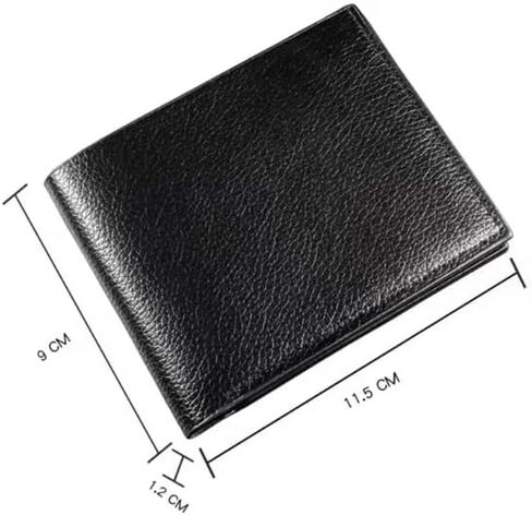 Ultra thin synthetic leather men's wallet, easy to carry, compact design, safe for holding cash cards, black, brown, suitable for personal use and gift giving (brown) in Kuwait