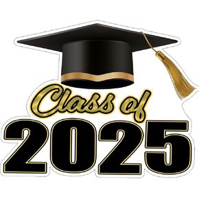 Best Die Cut Congratulations Class of 2025 Graduation Auto Decal Bumper Sticker Vinyl Decal for Car Truck Van RV SUV Window Laptop