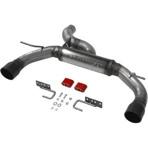 Flowmaster 718123 FlowFX Axle-Back Exhaust Kit 3 Inch 409 Stainless Steel Dual 4 Inch Black Ceramic Coat 304 Stainless Steel Tips Compatible with 2021-2024 Ford Bronco 2.3L 2.7L 2 & 4WD 2 & 4 Door