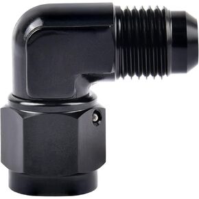 EVIL ENERGY AN Female to AN Male Flare Swivel Fitting Adapter Aluminium Black
