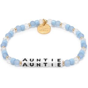 Auntie Bracelet, The Original Word Bracelet, Made with Colorful Beads and Plated Brass Hardware, Handcrafted Design & Positive Message, Size XS