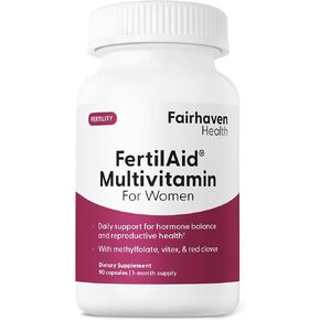 Fairhaven Health Fertilaid للنساء | مكملات خصوبة فيتامين قبل الولادة للنساء | تصور لها مع Vitex و Folate | دعم دورة الدورة والإباضة* | 90 كبسولات نباتية