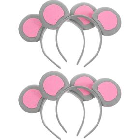 Jarbins 4pcs آذان الماوس عقال الرمادي رمادي الماوس أزياء أزياء الرأس ملحق اللطيف آذان الفئران الفئر