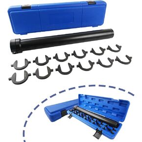 13pcs مجموعة أدوات إزالة قضيب الربط الداخلية ، طقم إزالة أدوات ROD الداخلية للسيارات مع 12 محولات Crowfoot 1/2 بوصة أنبوب محرك القضبان إزالة وتثبيت