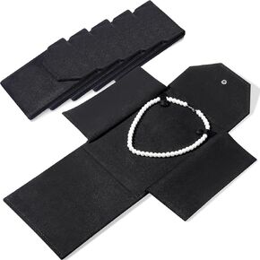 Kenning 6 PCS Velvet Netclace Jewelry Display Volder Tuction Transfer Travel Jewelry Organizer Pearl Netclace Pouches Jewelry Gift Pags حامل قلادة سوداء ، أسود